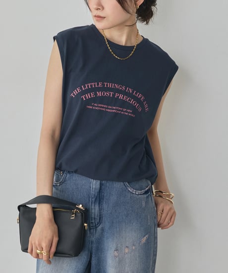 hunch ハンチ  USA COTTON LOGO SLEEVELESS TOP WTS7136