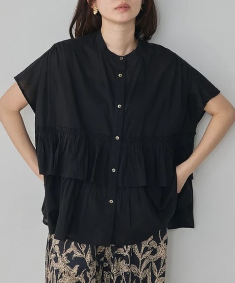 Noia 40×60キャンブリック フリル付きブラウス WLA2646