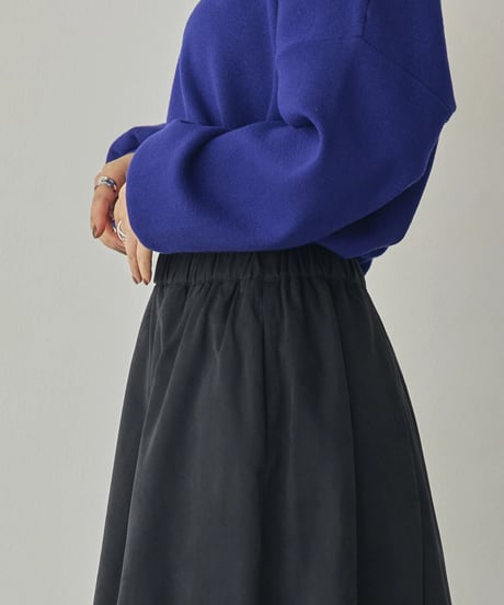 hunch ハンチ　PEACH-TONED BRUSHED FABRIC TIERED SKIRT　WQN5399