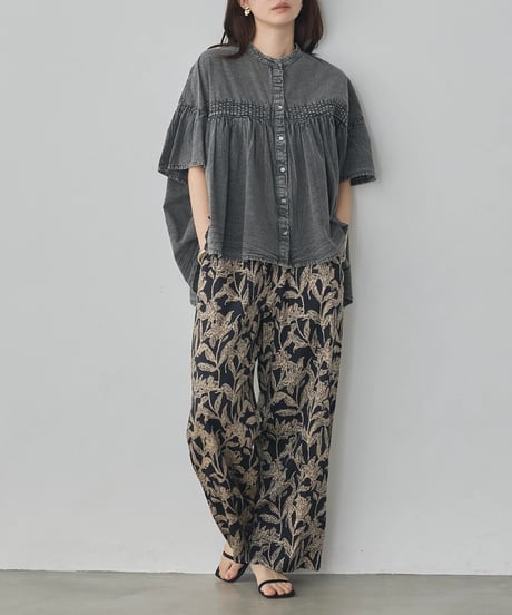 hunch ハンチ PINTUCK CHEMICAL WASH BLOUSE  WLH5270