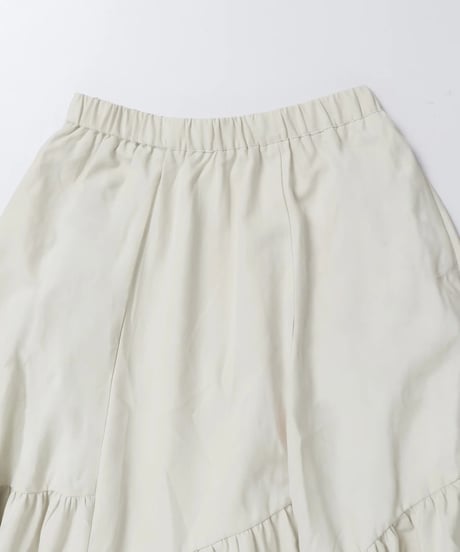 hunch ハンチ　PEACH-TONED BRUSHED FABRIC TIERED SKIRT　WQN5399