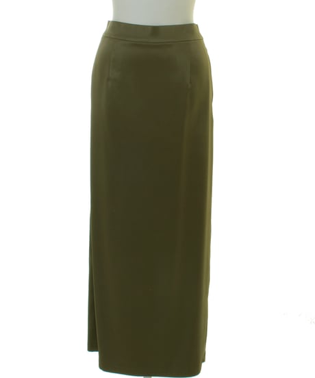 cafune カフネ ロングスカート 635621 レディース サテン レザーライク ストレッチ