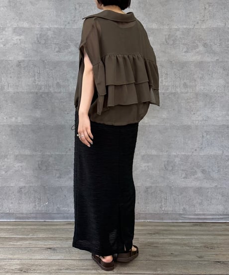 Anna Kerry　アンナケリー　バックフリルシャツブルゾン　85262728