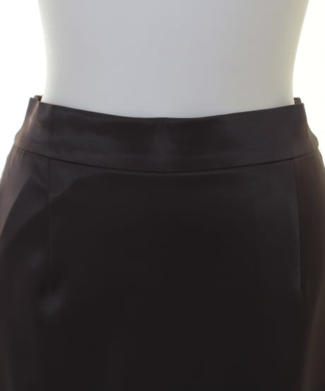 cafune カフネ ロングスカート 635621 レディース サテン レザーライク ストレッチ