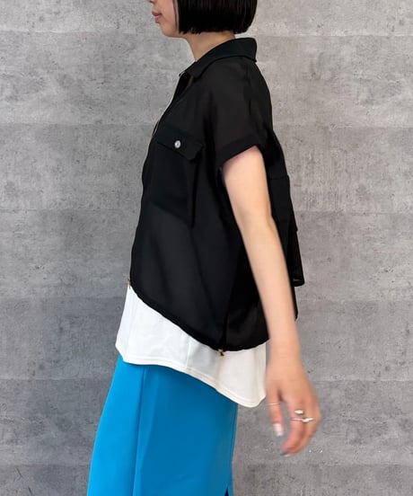Anna Kerry　アンナケリー　バックフリルシャツブルゾン　85262728