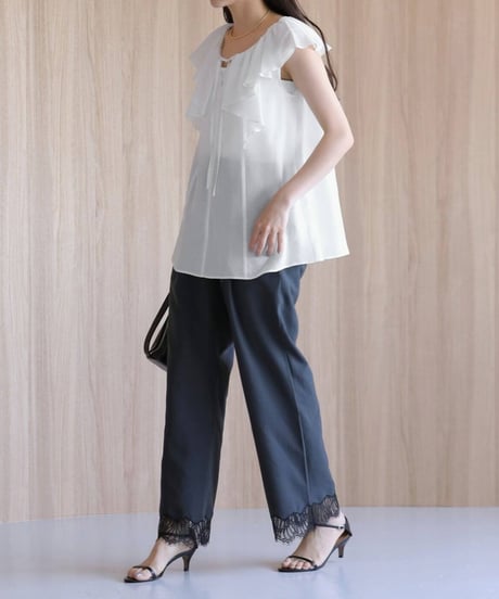 CHIGNON/シニヨン レースサテンイージーパンツ 3563-682NH