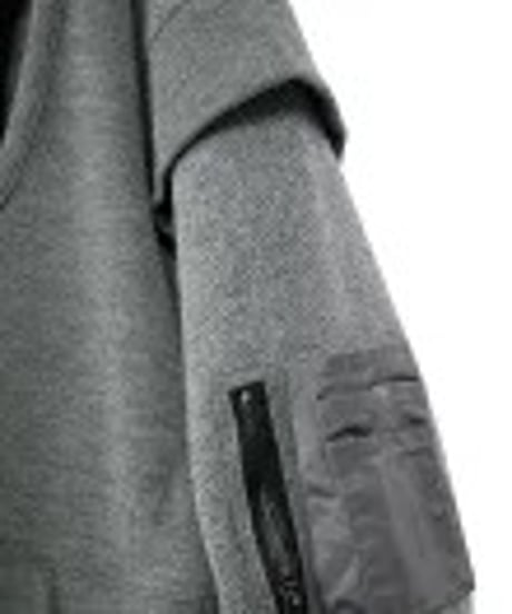 AULAAILA アウラアイラ　KNIT LAYERED ZIP HOODIE　ニットレイヤードジップフード　1263-09043