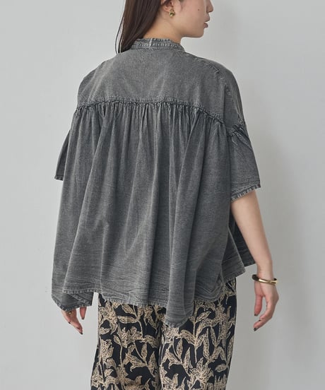 hunch ハンチ PINTUCK CHEMICAL WASH BLOUSE  WLH5270