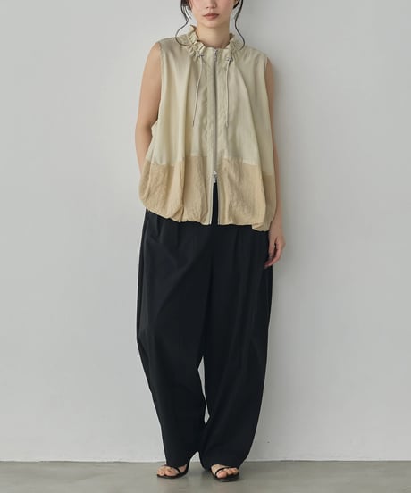 hunch ハンチ  DOCKING BALLOON DESIGN VEST セルロース ナイロン デザインベスト　WDN5313