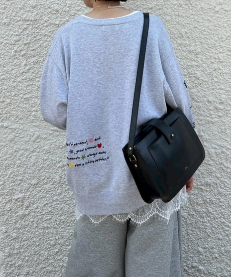 ROSIEE　ロージー　レタリング刺繡カーディガン/R851245