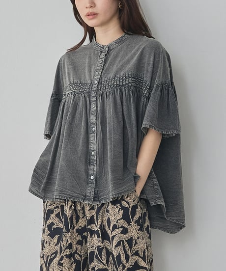 hunch ハンチ PINTUCK CHEMICAL WASH BLOUSE  WLH5270