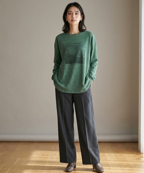 AnnaKerryアンナケリープリント　長袖Ｔシャツ　56264904