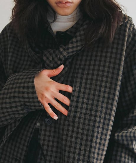 anuke アンヌーク　Check Coverall Jacket　62620102