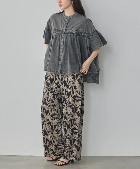 hunch ハンチ PINTUCK CHEMICAL WASH BLOUSE  WLH5270
