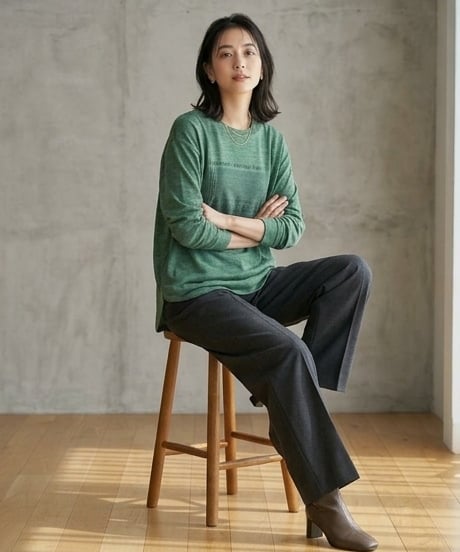 AnnaKerryアンナケリープリント　長袖Ｔシャツ　56264904