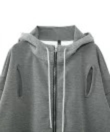 AULAAILA アウラアイラ　KNIT LAYERED ZIP HOODIE　ニットレイヤードジップフード　1263-09043