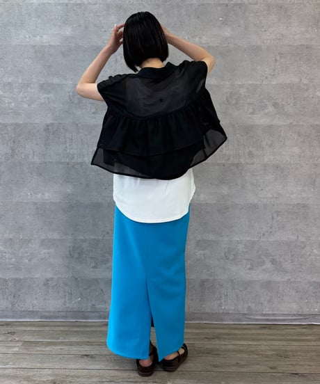 Anna Kerry　アンナケリー　バックフリルシャツブルゾン　85262728