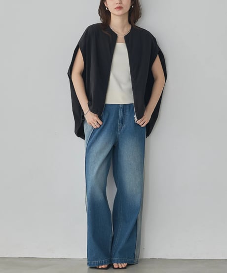 hunch ハンチ [ICE TOUCH] DOUBLE-ZIP SLEEVELESS BLOUSON WDN5303