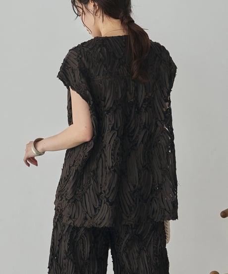 MOTIF LACE SLEEVELESS SHIRT　WLS7199