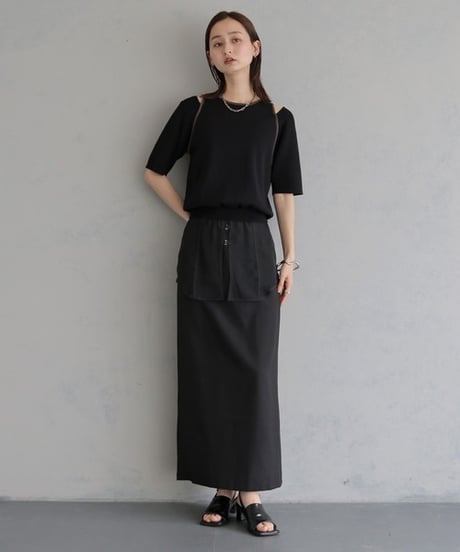 ＆g'aime アンジェム　レイヤードバイカラーニット　LAYERED BICOLOR KNIT 986-68026