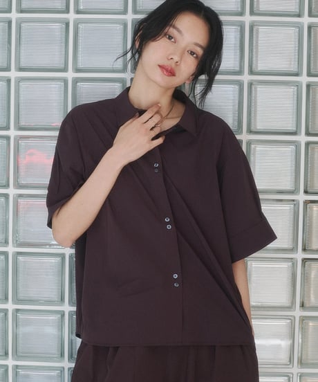 hunch ハンチ  ICE TOUCHダブルボタンシャツ [ICE TOUCH] SHORT-SLEEVE BOX SHIRT WLN5304