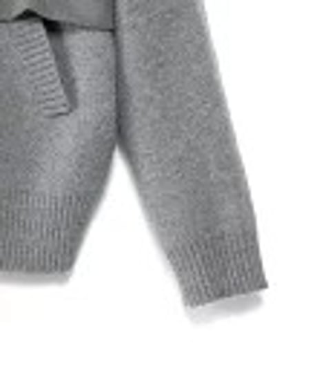AULAAILA アウラアイラ　KNIT LAYERED ZIP HOODIE　ニットレイヤードジップフード　1263-09043
