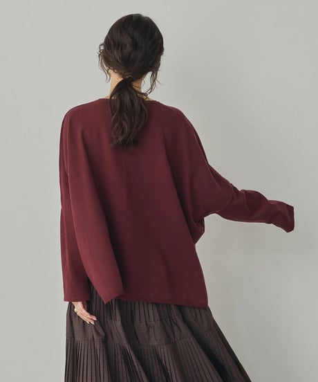 hunch ハンチ　[ANTI-STATIC] SOFT AND PUFFY YARN OVER-THE-SHOULDER DOLMAN KNIT　WVQ7176