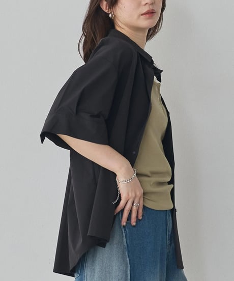 hunch ハンチ  ICE TOUCHダブルボタンシャツ [ICE TOUCH] SHORT-SLEEVE BOX SHIRT WLN5304
