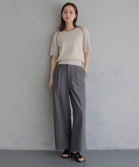 ＆g'aime アンジェム　レイヤードバイカラーニット　LAYERED BICOLOR KNIT 986-68026