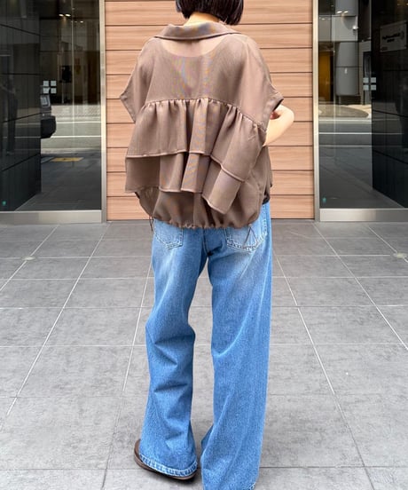 Anna Kerry　アンナケリー　バックフリルシャツブルゾン　85262728