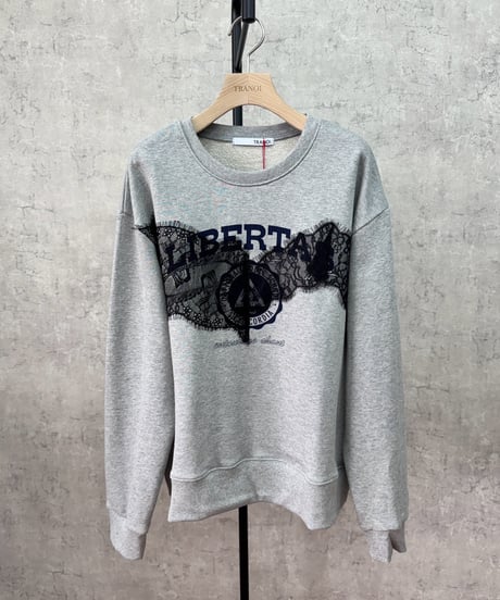 TRANOI.　トラノイ　COLLEGE LACE SWEAT TOPS 251R215