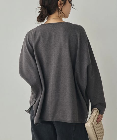 hunch ハンチ　[ANTI-STATIC] SOFT AND PUFFY YARN OVER-THE-SHOULDER DOLMAN KNIT　WVQ7176