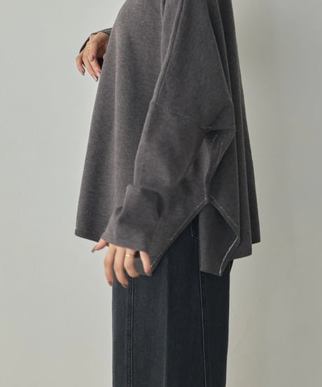 hunch ハンチ　[ANTI-STATIC] SOFT AND PUFFY YARN OVER-THE-SHOULDER DOLMAN KNIT　WVQ7176