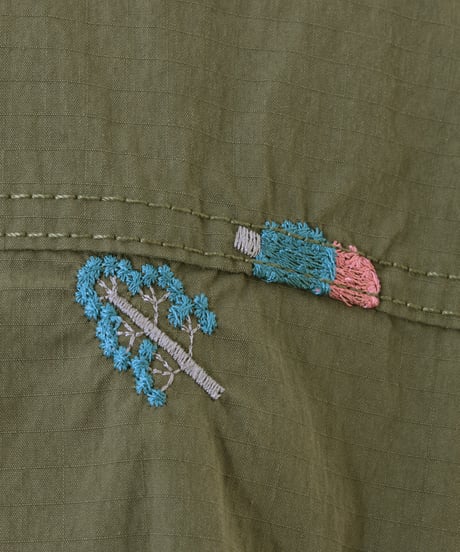 SEVEN SENSE SEVENDAYS カラーリーフ刺繍シャツ 1560431