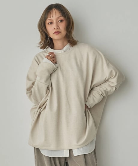hunch ハンチ　[ANTI-STATIC] SOFT AND PUFFY YARN OVER-THE-SHOULDER DOLMAN KNIT　WVQ7176
