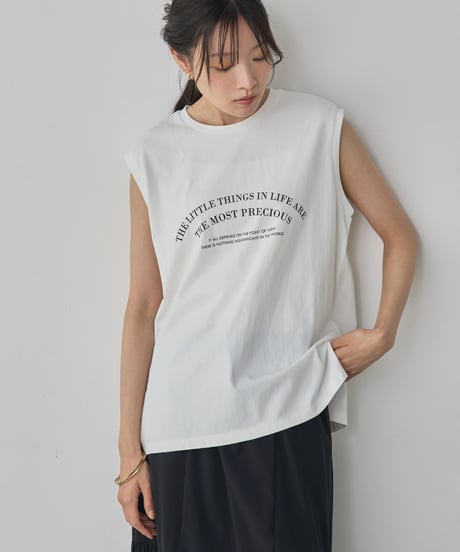 hunch ハンチ  USA COTTON LOGO SLEEVELESS TOP WTS7136