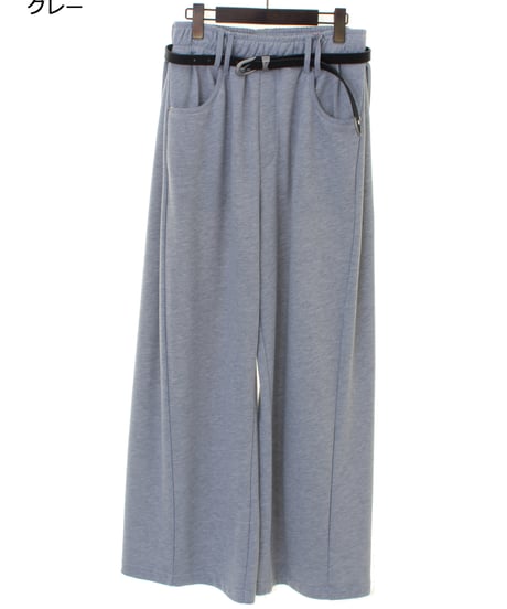 PASSIONE パシオーネ ROBE　ローブ　サイドタックワイドパンツ（ベルト付き） 636601