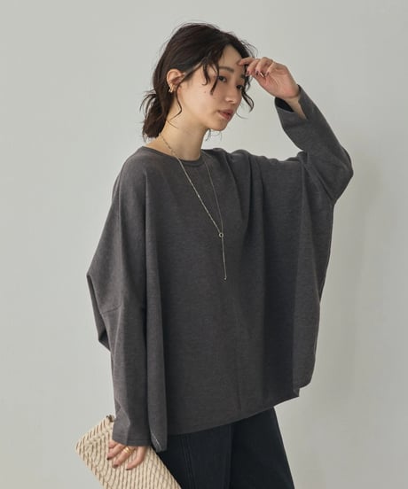 hunch ハンチ　[ANTI-STATIC] SOFT AND PUFFY YARN OVER-THE-SHOULDER DOLMAN KNIT　WVQ7176