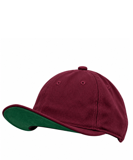 SOLID BRUSHED BULL DENIM TWILL CAP (MAROON)