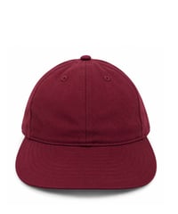 SOLID BRUSHED BULL DENIM TWILL CAP (MAROON)