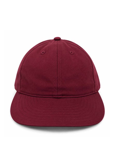 SOLID BRUSHED BULL DENIM TWILL CAP (MAROON)