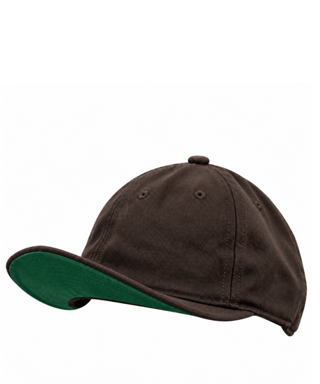 SOLID BRUSHED BULL DENIM TWILL CAP  (BROWN)