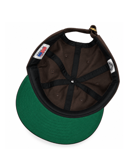 SOLID BRUSHED BULL DENIM TWILL CAP  (BROWN)