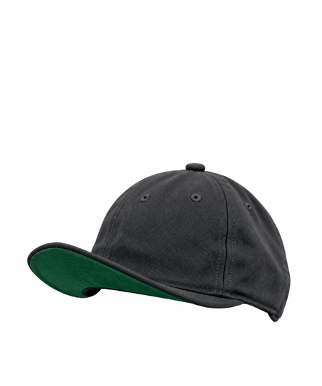 SOLID BRUSHED BULL DENIM TWILL CAP  (CHARCOAL)
