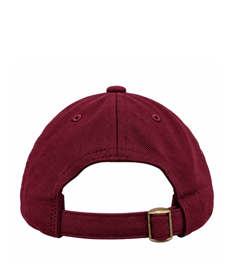 SOLID BRUSHED BULL DENIM TWILL CAP (MAROON)