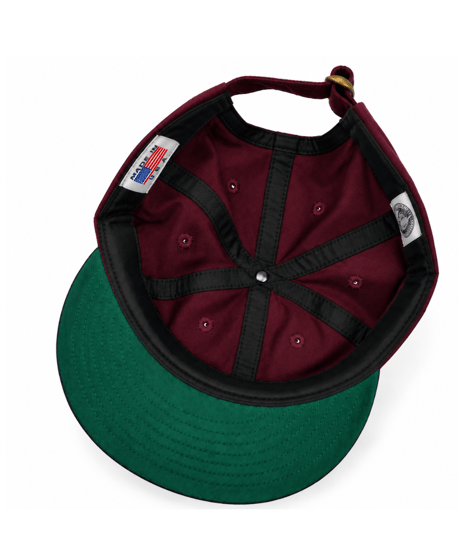 SOLID BRUSHED BULL DENIM TWILL CAP (MAROON)