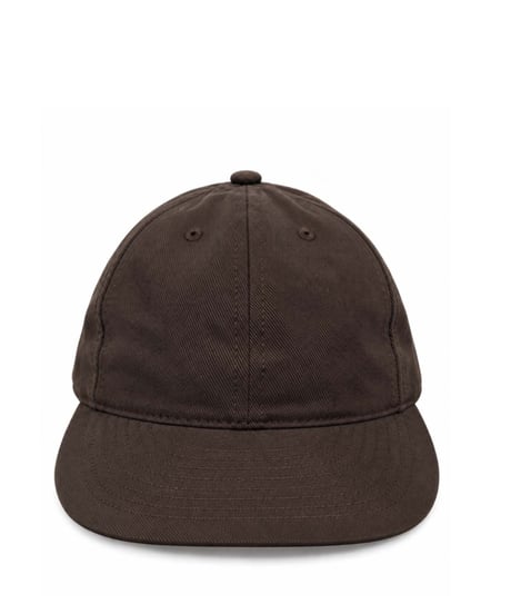 SOLID BRUSHED BULL DENIM TWILL CAP  (BROWN)