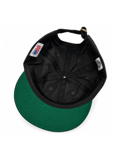 SOLID BRUSHED BULL DENIM TWILL CAP  (BLACK)