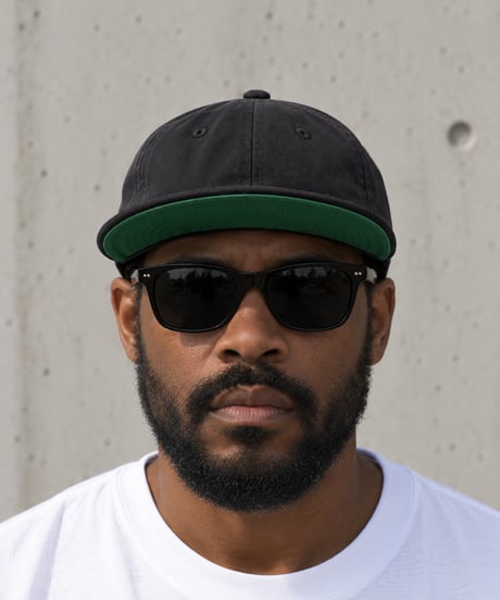 SOLID BRUSHED BULL DENIM TWILL CAP  (BLACK)