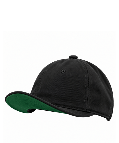 SOLID BRUSHED BULL DENIM TWILL CAP  (BLACK)